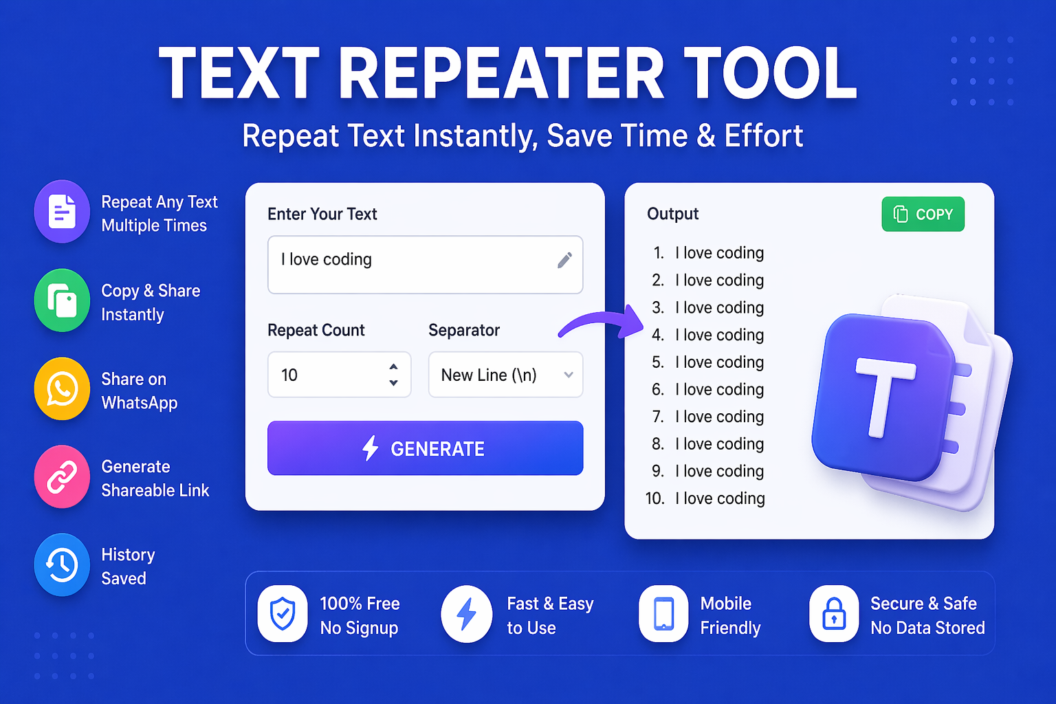 Text Repeater Tool Online