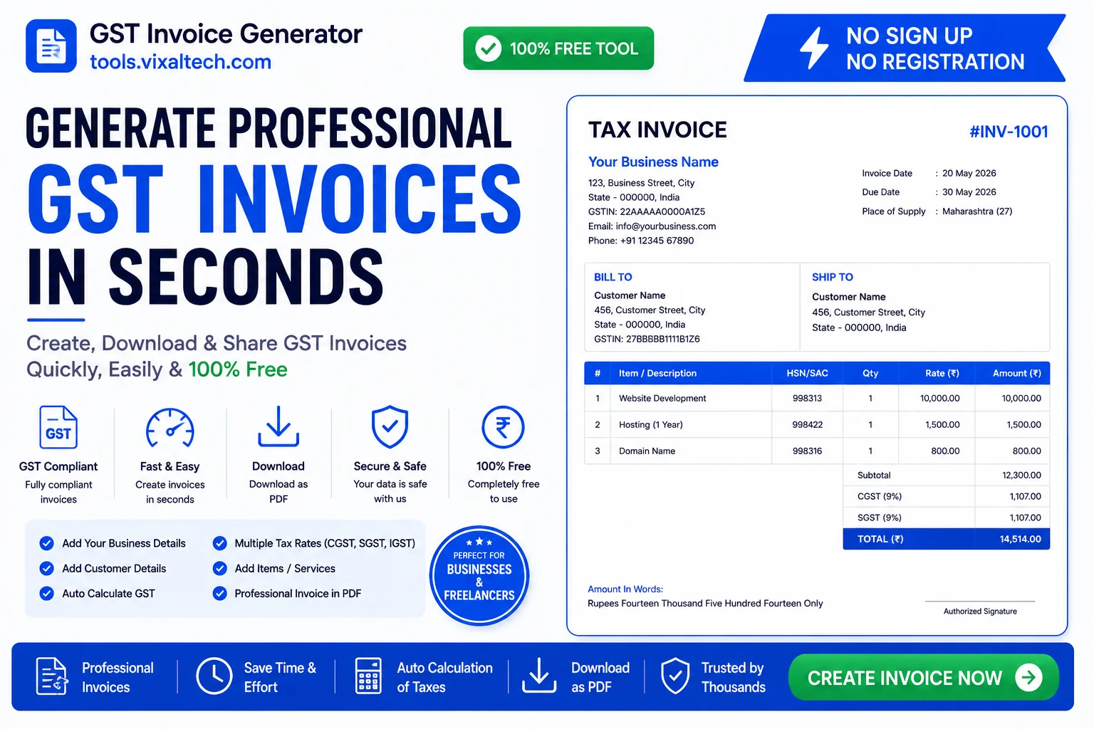 Free GST Invoice Generator Online